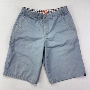 Matix Shorts Mens 28x10 Grey Flat Front Utility Chinos Baggy Skate Classic Loose